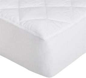 img 1 attached to 🛏️ Enhance Comfort and Protect Your Mattress with the Amazon Basics Hypoallergenic Quilted Mattress Topper Pad Cover - 18 Inch Deep, Twin