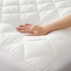 img 3 attached to 🛏️ Enhance Comfort and Protect Your Mattress with the Amazon Basics Hypoallergenic Quilted Mattress Topper Pad Cover - 18 Inch Deep, Twin