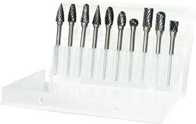 img 3 attached to 🔪 YUFUTOL Carbide Burr Set - 10pcs Double Cut Solid Carbide Rotary Burrs with 3mm (0.118'') Shank for Die Grinder Drill, Woodworking, Metal Carving, Engraving, and Polishing