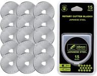 🔪 headley tools 45mm rotary cutter blades pack of 15 – compatible with olfa and fiskars rotary cutters – premium replacement blades for arts, crafts, quilting, scrapbooking, and sewing – sharp, durable, and seo-optimized logo