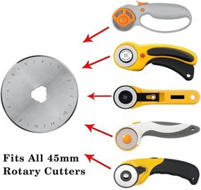 img 1 attached to 🔪 Headley Tools 45mm Rotary Cutter Blades Pack of 15 – Compatible with Olfa and Fiskars Rotary Cutters – Premium Replacement Blades for Arts, Crafts, Quilting, Scrapbooking, and Sewing – Sharp, Durable, and SEO-Optimized