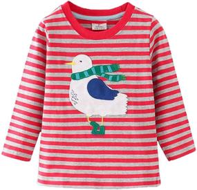 img 4 attached to Cartoon Cotton Clothes Toddler T Shirt Girls' Clothing for Tops, Tees & Blouses