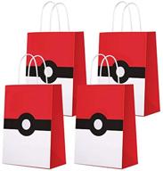 🎁 16 game theme birthday party paper gift bags for pocket monster party supplies decorations - perfect for game kids & adults birthday party, goody bags, favors logo