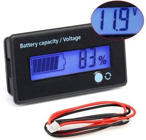 img 4 attached to FIXITOK Battery Meter Battery Capacity Voltage Monitor | DC 12-84V Gauge Indicator for Lithium Battery | Golf Cart Boat Car RV Motorcycle (Blue)