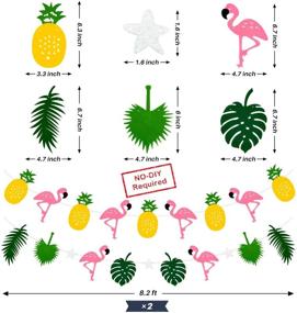 img 1 attached to 🎉 Kortes 30-Piece Summer Party Decoration Set: Vibrant Hanging Paper Fans, Honeycomb Balls, Pineapple and Flamingo Flower Garland Banner, Balloons – Perfect for Hawaiian Luau Beach Birthday Wedding Photo Backdrop