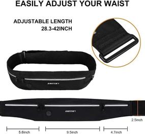 img 2 attached to 📱 Guzack Running Belt Waist Pack: Cell Phone Waist Belt for Women and Men - Fanny Pack for Running, Compatible with iPhone 11/12 Pro Max