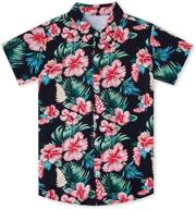 🌺 hawaiian hibiscus pineapple turquoise boys' clothing for children logo