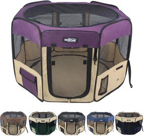 img 4 attached to 🐾 EliteField 2-Door Soft Pet Playpen: Durable Exercise Pen with 2 Year Warranty for Dogs, Cats, and Other Pets - Choose from Multiple Sizes and Colors