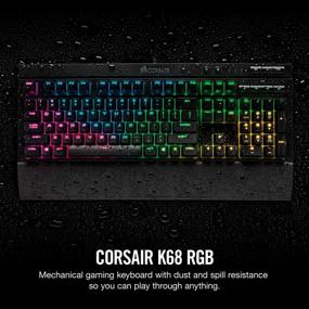 img 3 attached to 🔑 CORSAIR K68 RGB Механическая игровая клавиатура - черный, RGB подсветка, переключатель Cherry MX Red