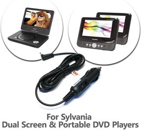 img 2 attached to 🔌 EDO Tech 6.5ft DC Car Charger Cable Power Cord for Sylvania Portable Single Dual Screen DVD Player (7", 9", 10")