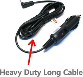 img 1 attached to 🔌 EDO Tech 6.5ft DC Car Charger Cable Power Cord for Sylvania Portable Single Dual Screen DVD Player (7", 9", 10")