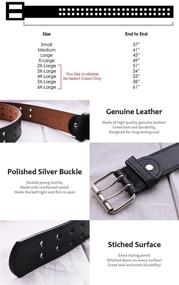 img 1 attached to EURO Womens Thick Wide Leather Men's Accessories