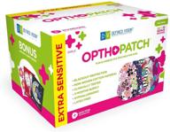 👁️ opthopatch kids eye patches - fun girls design [series ii] - 90 + 10 bonus latex free hypoallergenic cotton adhesive bandages for amblyopia and cross eye - 3 reward chart posters by defined vision - improve seo logo