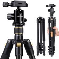 📷 k&f concept 62'' dslr tripod – lightweight and compact aluminum camera tripod with 360° panorama ball head and quick release plate – ideal for travel and work (tm2324 black) logo