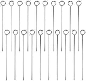 img 4 attached to 🔒 300 Pcs 1.5 Inch 304 Stainless Steel Open Eyepins - Metal Wire Head Pins Findings for DIY Crafts, Necklaces, Bracelets, Earrings - Jewelry Making with Pengxiaomei Brand