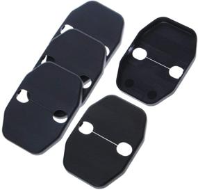 img 2 attached to 🔒 6 PCS Black ABS Door Lock Cover Buckle Trim for JK 2007-2018 Jeep Wrangler - RT-TCZ JK Accessories for Door Locker Protector Decoration Cover Sticker - Jeep Wrangler Accessories