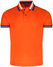 img 3 attached to 👕 BCPOLO Orange Shirt Sleeve Collar: Stylish and Comfortable Apparel for a Versatile Look