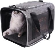 🐾 stress-free large cat carrier with privacy zippered flaps, perfect for anxious and sensitive cats logo