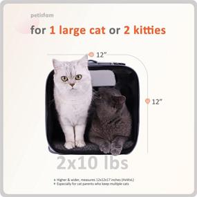 img 2 attached to 🐾 Stress-Free Large Cat Carrier with Privacy Zippered Flaps, Perfect for Anxious and Sensitive Cats