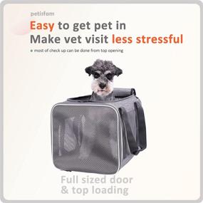 img 1 attached to 🐾 Stress-Free Large Cat Carrier with Privacy Zippered Flaps, Perfect for Anxious and Sensitive Cats