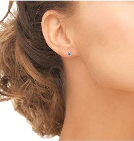 img 1 attached to 💎 Sterling Simulated Earrings: Perfect Anniversary & Birthday Jewelry for Girls