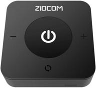 🎧 ziocom bluetooth 5.0 transmitter receiver for tv, aptx low latency wireless audio adapter, 2-in-1 dual link, built-in battery, optical/ 3.5mm aux/ rca connection for tv, pc, speaker, home stereo logo