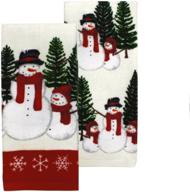 ❄️ улучшите свой зимний декор с кухонным полотенцем st. nicholas square scenic snowman 2 шт. логотип