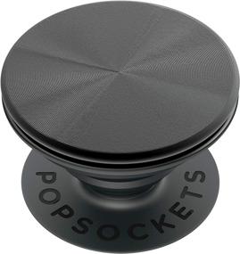 img 4 attached to 🔝 Улучшите свой опыт использования телефона и планшета с помощью PopSockets PopGrip: Backspin Aluminum - Заменяемый верх, подставка и ручка.