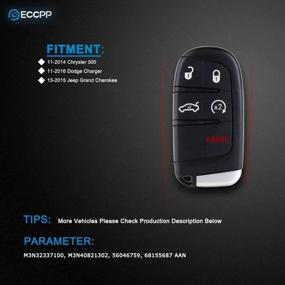 img 2 attached to 🔑 ECCPP for Civic Key Fob Uncut Keyless Entry Remote for Chrysler 300/ Dodge Charger/ Jeep Grand Cherokee M3N32337100 (Pack of 1) - Reliable Replacement Remote Control