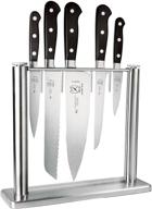 🔪 ultimate precision: mercer culinary m23500 renaissance 6-piece forged knife block set with tempered glass block logo