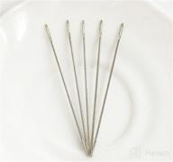 img 1 attached to 🧶 High-Quality Hekisn Large-Eye Blunt Needles for Crochet Projects - Stainless Steel Yarn Knitting, Sewing, and Crafting Needles (9 Pieces) review by Joe Campbell