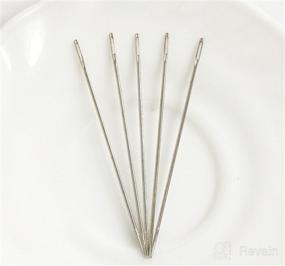 img 5 attached to 🧶 High-Quality Hekisn Large-Eye Blunt Needles for Crochet Projects - Stainless Steel Yarn Knitting, Sewing, and Crafting Needles (9 Pieces)