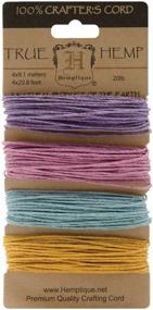 img 1 attached to Hemptique Hemp Cord 4 Color Cards - Crafters' Top Choice for Eco-Friendly Plant Hangers, Scrapbooking, Gardening, Macramé, and Home Décor (Pastel Pack)