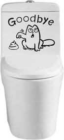 img 3 attached to 😹 Hilarious Cat Goodbye Toilet Seat Wall Decal Stickers for a Fun-filled Bathroom - Pack of 2