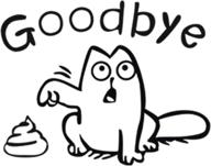 😹 hilarious cat goodbye toilet seat wall decal stickers for a fun-filled bathroom - pack of 2 logo