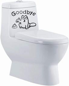 img 2 attached to 😹 Hilarious Cat Goodbye Toilet Seat Wall Decal Stickers for a Fun-filled Bathroom - Pack of 2