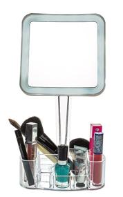 img 4 attached to 💄 Enhance Your Beauty Routine with the daisi Magnifying Lighted Makeup Mirror: 7X Magnification, LED Lighting, and Built-in Cosmetic Organizer!