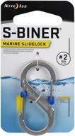 💪 нить ize s-biner marine slidelock #2, нержавеющая сталь 316, s-biner морского класса с двумя замками - размер #2, подходит для нагрузки до 10 фунтов. логотип