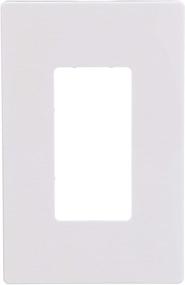 img 4 attached to EATON PJS26W Arrow Hart Pjs26 Decorative Screwless Wall Plate - 1 Gang, White