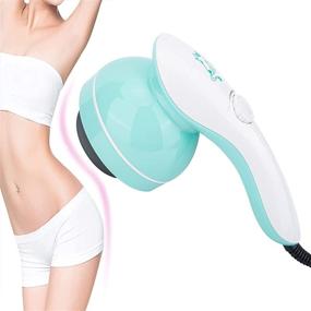 img 4 attached to 💚 Green White Handheld Cellulite Massager Electric Body Slimming Massager for Arm Leg Hip Belly