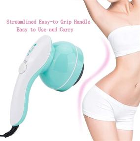 img 3 attached to 💚 Green White Handheld Cellulite Massager Electric Body Slimming Massager for Arm Leg Hip Belly