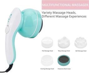 img 2 attached to 💚 Green White Handheld Cellulite Massager Electric Body Slimming Massager for Arm Leg Hip Belly