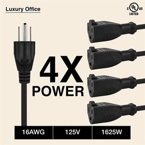 img 2 attached to Industrial Electrical Way Power Pronged Extension Splitter