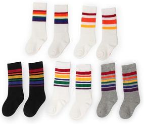 img 4 attached to Cute High Crew Socks for Kids – Boys, Girls - 3,4,5 Pairs