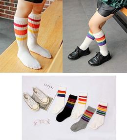 img 3 attached to Cute High Crew Socks for Kids – Boys, Girls - 3,4,5 Pairs