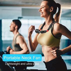 img 3 attached to TAECCL Portable Neck Fan: Hands-Free, Detachable, 4000mAh Battery Operated, USB Rechargeable, Dual Handheld, Personal Mini Fan - Black