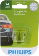 philips 74llb2 longerlife miniature bulb (2 pack, 14v) - enhanced lifespan for long-lasting illumination logo