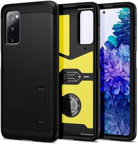 img 4 attached to 💪 Spigen Tough Armor Samsung Galaxy S20 FE 5G Case (2020) - Sleek Black Protection