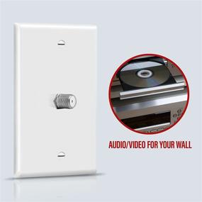 img 1 attached to 🔌 ENERLITES Coaxial Cable Wall Plate: F-Type F81 Coupler, Single Gang, 1-Gang 4.50" x 2.76", 6601-W, White, Single Coax Wall Plate