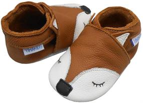 img 2 attached to 👟 Stylish YIHAKIDS Leather Moccasins Crawling Slippers for Boys: Comfortable Shoes for All-Day Fun!